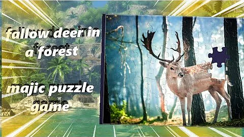 fallow deer in a forest | magic puzzle game