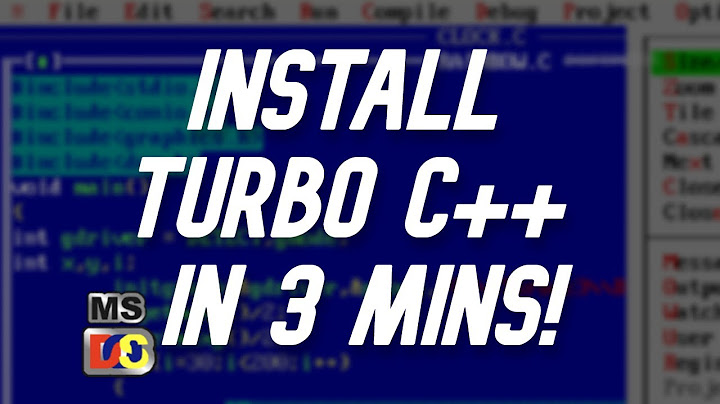 Hướng dẫn cài turbo c trên win 10