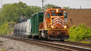 CN O926 with EJE 667 Leading. May 16th and May 20th