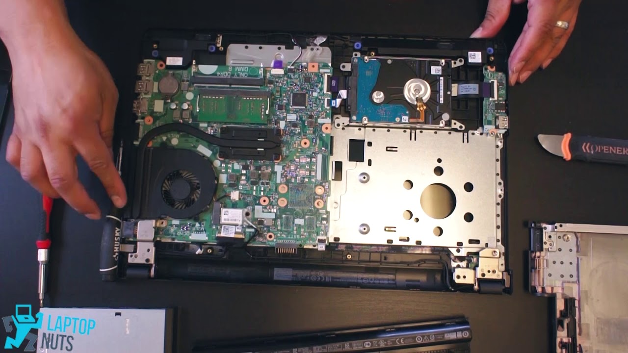 Dell Inspiron 15 3567 Disassembly. Hard drive, motherboard, cpu, heatsink  and fan removal - YouTube