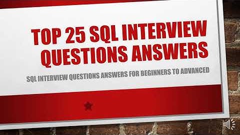 Top 25 SQL Interview Questions Answers| Most Important Questions for Job Interview | SQL Interview