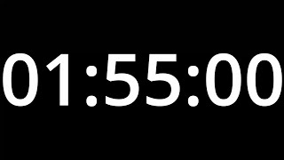 1 HOUR 55 MINUTE TIMER - No Sound - Full HD 1080p - COUNTDOWN 115 Minute Timer
