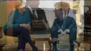 Trump​ appears to ignore requests for a handshake with Angela Merkel​ 3/17/2017 trump merk