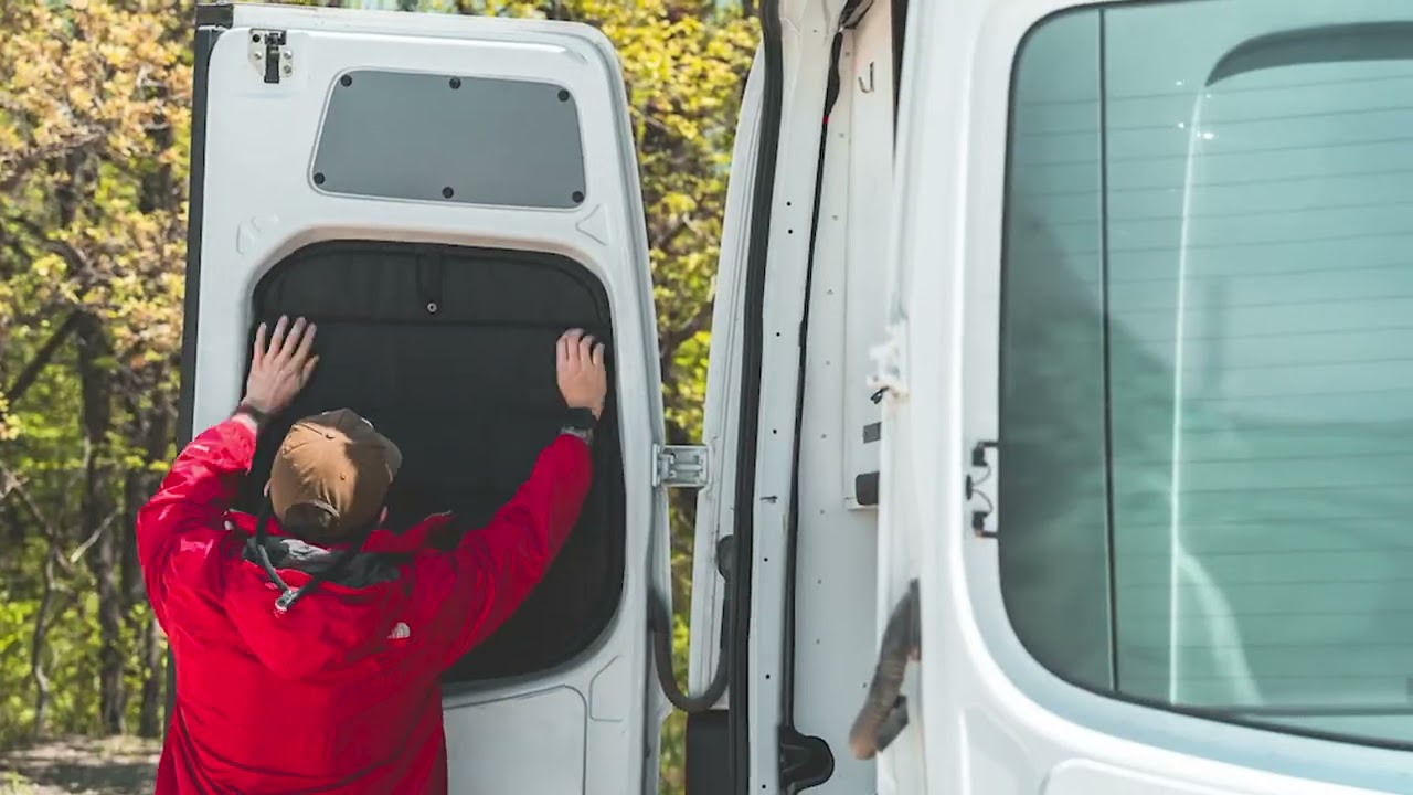 Mercedes sprinter front door black out window covers (pair