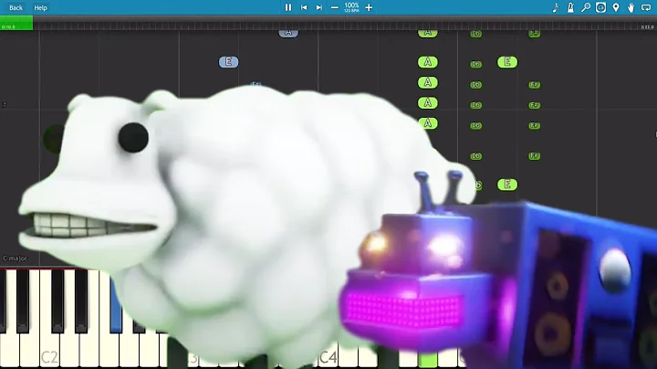 Beep Beep I'm A Sheep - EASY Piano Tutorial - The Living Tombstone Remix - LilDeuceDeuce asdfmovie10
