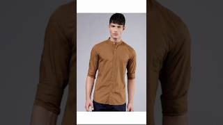 HIGHLANDER Men Khaki Brown Slim Fit Solid Casual Shirt #clothes #bigfashion #fation #shorts #yt