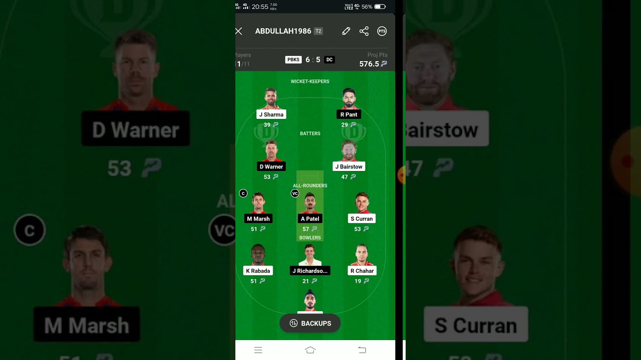 PBKS VS DC DREAM 11 Mega GL PREDICTION, pbks vs dc dream11 team, dc vs pbks dream11 Mega Gl team.