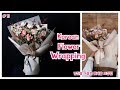 korean style bouquet wrapping/ how to wrap flower bouquet