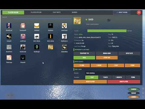 Rust Admin Plugin | RustAdmin Moderator Panel for Carbon & Oxide/uMod