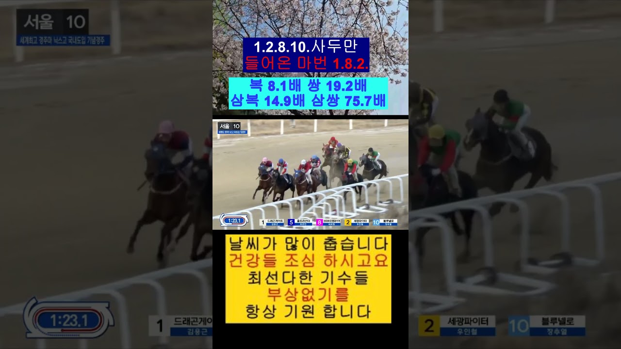 추운 날씨에 최선다한 기수들 항상 응원합니다