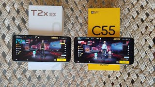 Realme C55 Vs Vivo T2x 5G Gaming Test