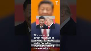 🚨 China strikes back with retaliatory tariffs on U.S. imports! #usnews #China #Trump #Tariffs