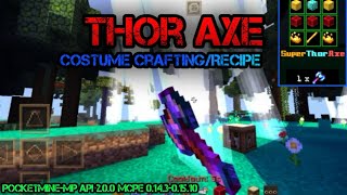 Plugin 0.14.3-0.15.10 ThorAxe - Costume Crafting/Recipe - PocketMine-MP Api 2.0.0 #gizcraft 
