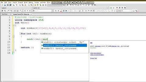 range based for loop in c++