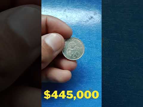 Singapore 20 Cent Worth Money _ Twenty Cent Old Coins High Value $445,000.00 #coins