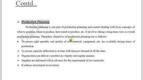 ME 307 U1.1 Introduction to Production Planning and control