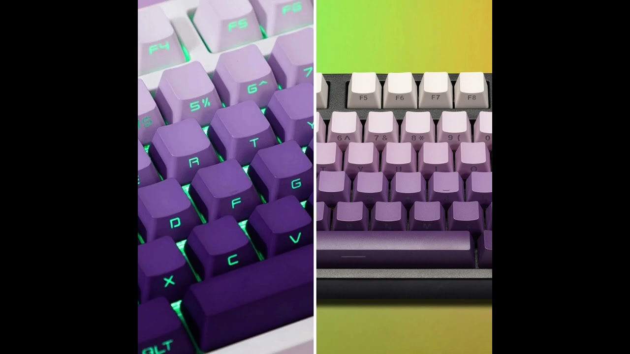 KeyCapUS | OEM Double-Shot PBT Keycap Set - Lavender Purple Gradient 