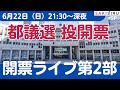 当落判明!都議選開票速報ライブ第2部【6/22 SAKISIRU】
