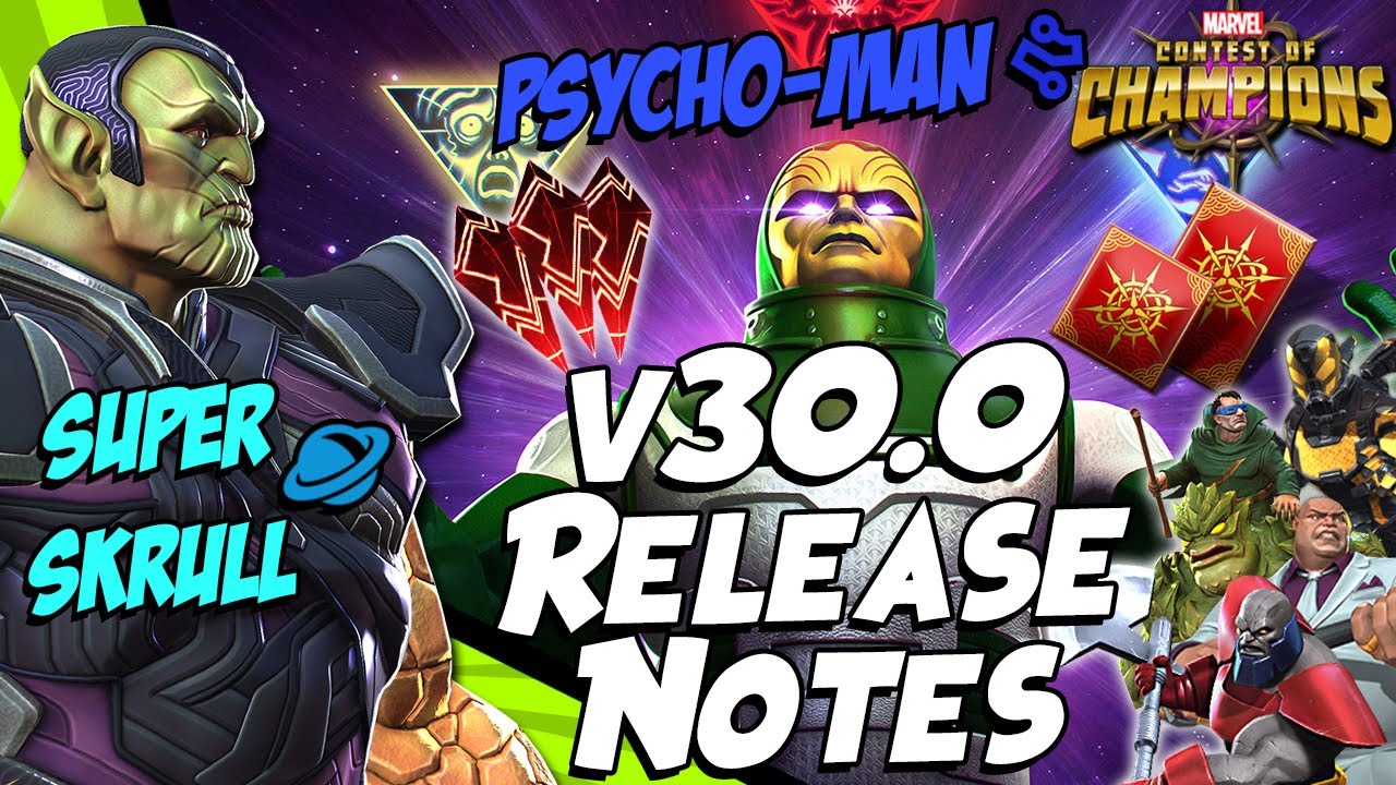 v30.0 Release Notes | FREE 3 Star Psycho-Man, Love is a Battlerealm and MORE! - Contest of Champions