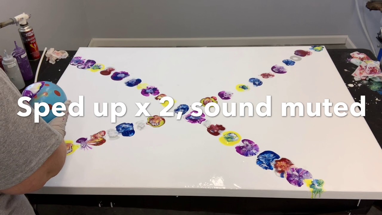 Balloon Smash Acrylic Paint Pour YouTube