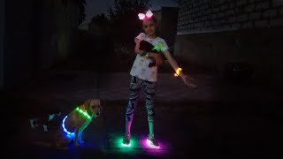 Супер Подарок для моих Собак Светящиеся Ошейники Лиза и питомцы