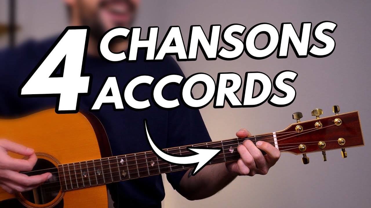 4 CHANSONS des années 80 avec 4 ACCORDS FACILES (tuto guitare) - YouTube