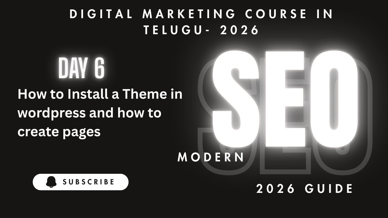 How to Install WordPress Theme, Create Pages & Add Menu | Step by Step Website Setup for Beginners