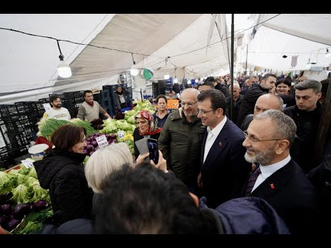 İBB Başkanı İmamoğlu ve  Dr  Mithat Bülent Özmen Eyüpsultan Yeşilpınar'da esnaf ziyaretinde bulundu