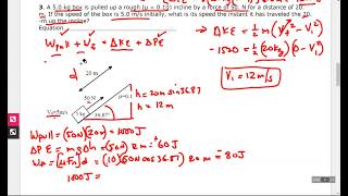 Work Energy WS Question 3