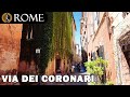 Rome Italy ➧ Via dei Coronari ➧ Guided tour [4K Ultra HD]