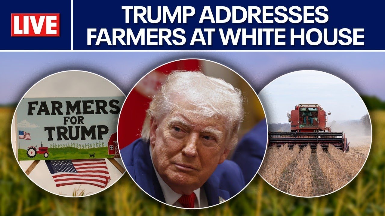 LIVE 🔴 Trump speaks to farmers at White House
