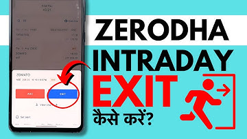 How To Exit Intraday Order In Zerodha? Zerodha Me Intraday Exit Kaise Kare?