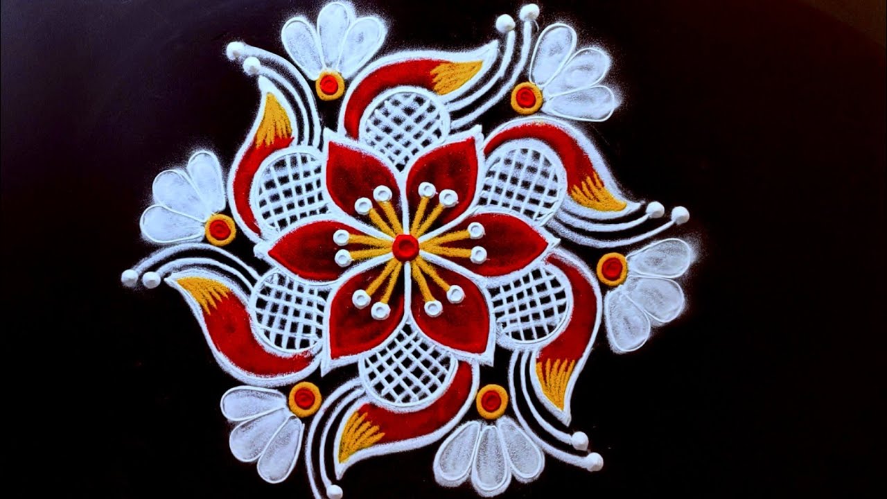 2 Simple Daily rangoli kolam designs ♥️ small muggulu trending viral rangoli designs ♥️ Thiru kolam