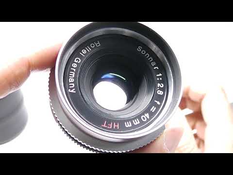 Rollei Sonnar 40mm F2.8 HFT Silver L/M Mount + Original Box - YouTube