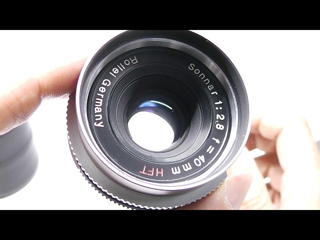 Rollei Sonnar 40mm F2.8 HFT Silver L/M Mount + Original Box - YouTube