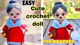 Easy Crochet Cute Doll Tutorial for Beginners 🧶| Step-by-Step Amigurumi (in english)#crochet