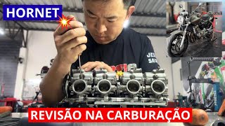 HORNET CARBURADA | REVISÃO NA CARBURAÇÃO | GARRA MOTOS