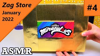 Unboxing Miraculous Ladybug Zag Store Box #4 - January 2022 | ASMR