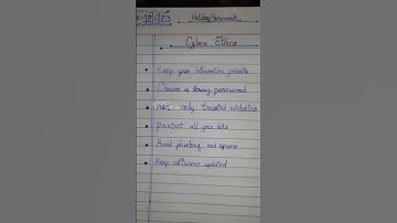 6 lines about Cyber Ethics Muskan Creative Mind