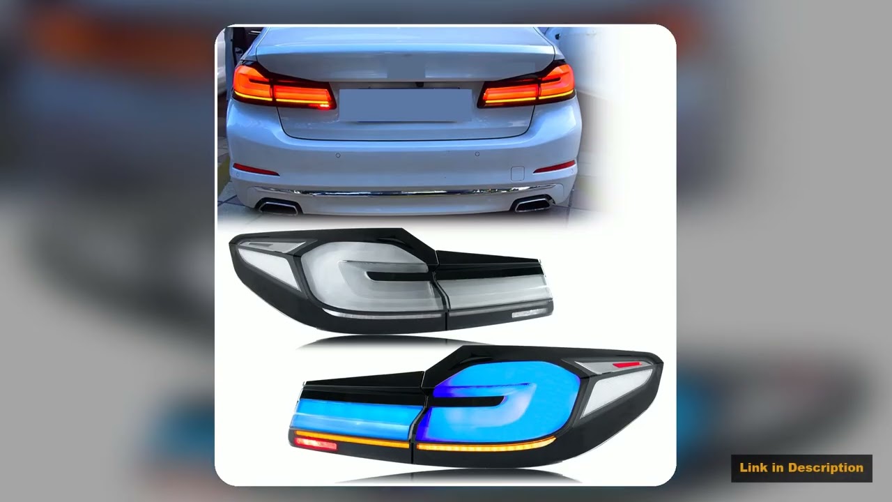 LED Tail Lights for BMW G30 F90 M5 5Series 20172020 Sequential Turn Signal Blue Animation Rear