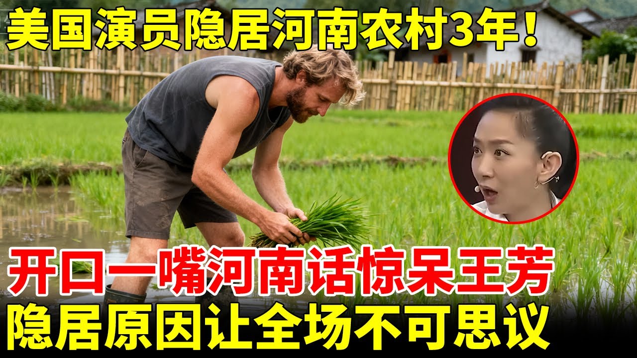 美国演员竟隐居河南农村3年！开口一嘴河南话，原因让全场不可思议【王芳王为念访谈】