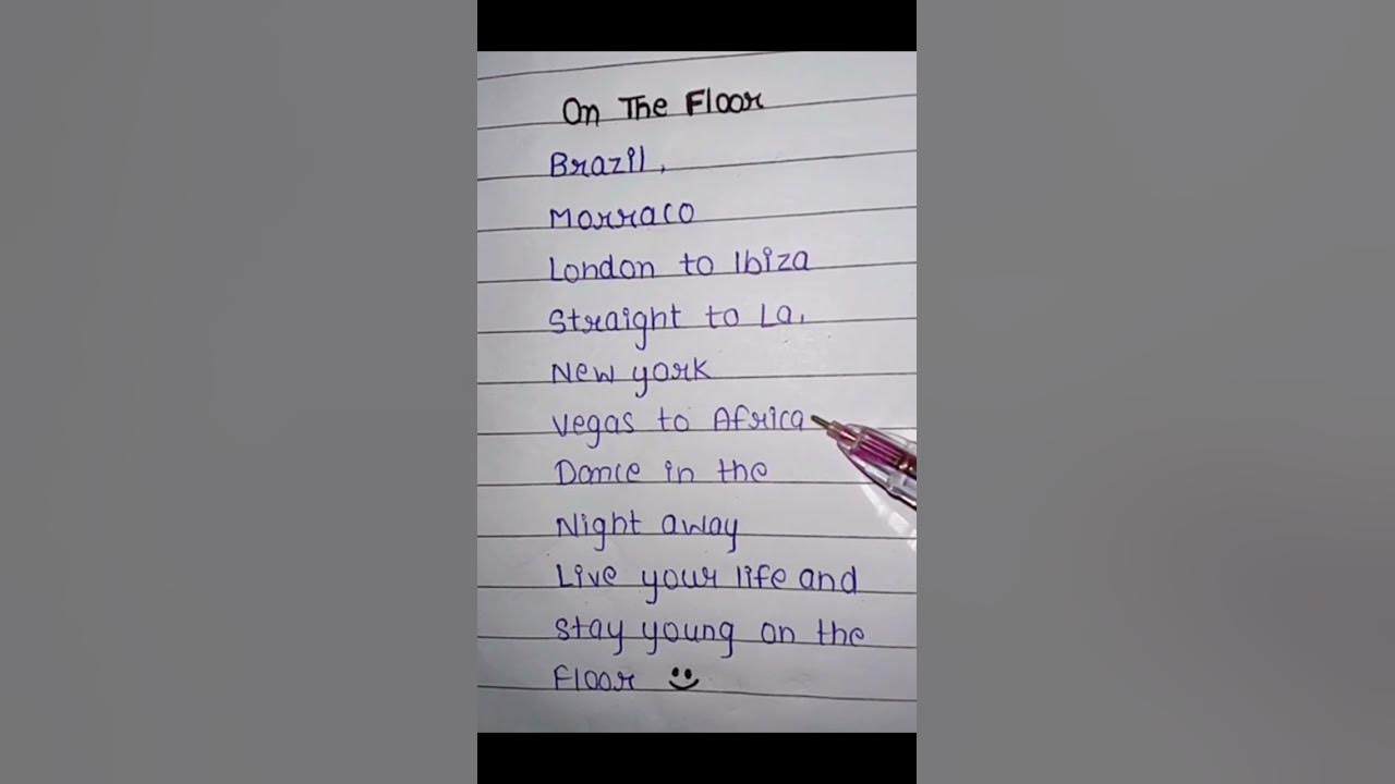 Jenefer Lopes - On the floor 💓 #English song with lyrics #lyrics #shorts #English songs #Viral