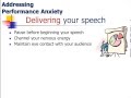 Managing Speech Anxiety