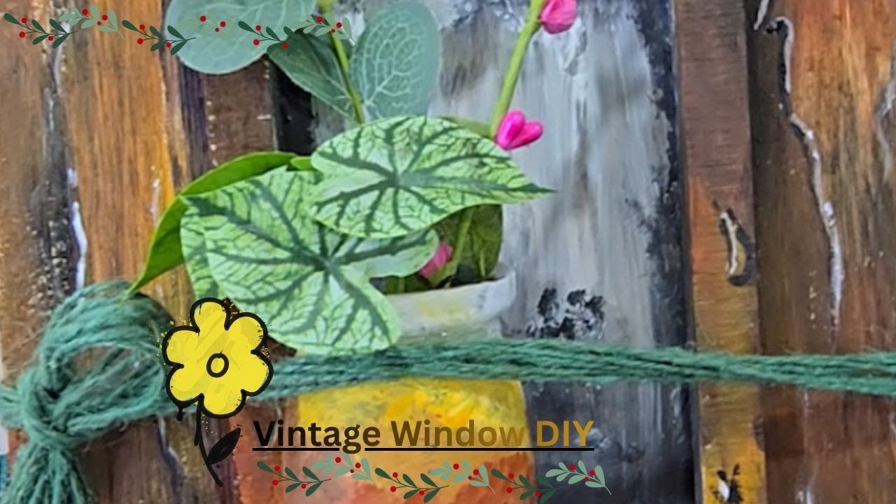DIY Vintage Window Decor 🪟 | Easy Handmade Wall Art from Simple Materials