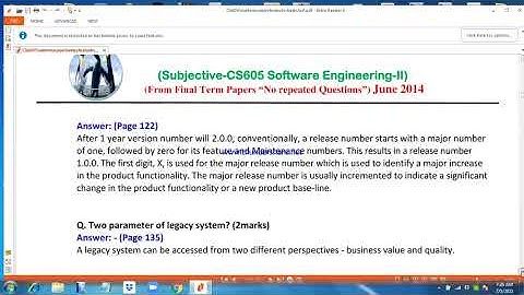 CS605 Short notes for final term preparation