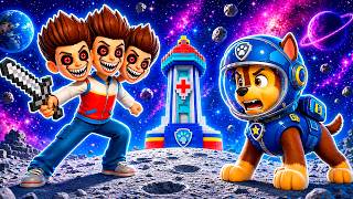 😱 Corredor de Paw Patrol VS Ryder en el ESPACIO en MINECRAFT!