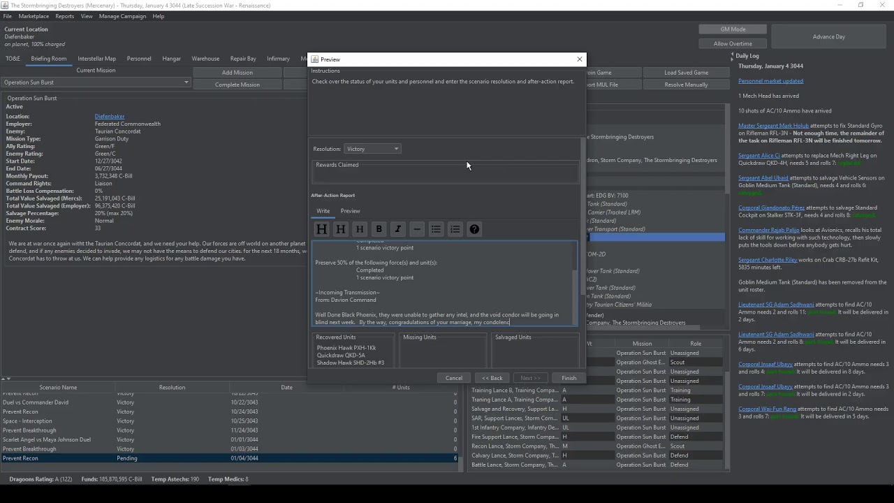 Megamek: The Stormbringing Destroyers Episode 64