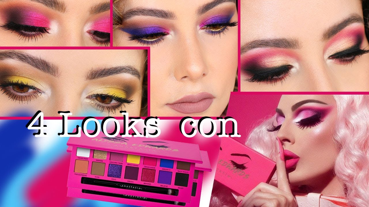 4 Looks con 1 paleta y Reseña Anastasia Beverly Hills y Alyssa Edwards
