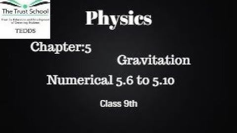 Physics , Exercise Numerical 5.6 to 5.10-ch 5 Gravitation - 9th class Physics