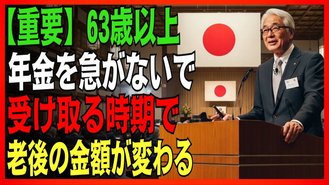 【注目】国民年金を早く受け取る人が100万人を超えています　私はどうすればいいのか　早期受給から繰下げ受給まで2026年年金制度を総整理#国民年金#年金#年金制度